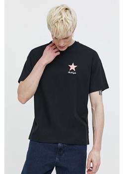 Converse t-shirt bawełniany kolor czarny z nadrukiem ze sklepu ANSWEAR.com w kategorii T-shirty męskie - zdjęcie 171013350