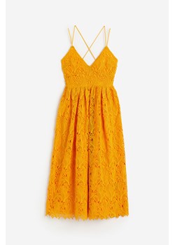 H & M - Koronkowa sukienka z dekoltem w serek - Żółty ze sklepu H&M w kategorii Sukienki - zdjęcie 171013692