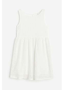 H & M - Koronkowa sukienka - Biały ze sklepu H&M w kategorii Sukienki dziewczęce - zdjęcie 171013740