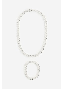 H & M - Naszyjnik i bransoletka - Srebrny ze sklepu H&M w kategorii Bransolety - zdjęcie 171013770