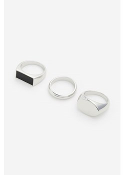 H & M - Pierścionek 3-pak - Srebrny ze sklepu H&M w kategorii Biżuteria męska - zdjęcie 171013781