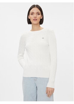 Gant Sweter 4800100 Écru Slim Fit ze sklepu MODIVO w kategorii Swetry damskie - zdjęcie 171014154