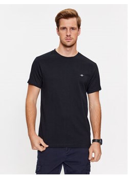 Gant T-Shirt Shield 2003185 Czarny Slim Fit ze sklepu MODIVO w kategorii T-shirty męskie - zdjęcie 171014213
