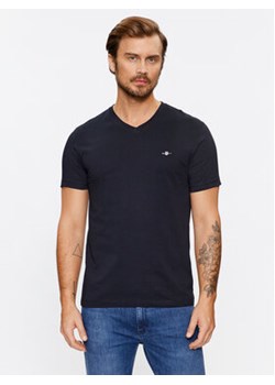 Gant T-Shirt Shield 2003186 Czarny Slim Fit ze sklepu MODIVO w kategorii T-shirty męskie - zdjęcie 171014232