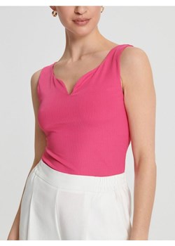 Sinsay - Top na ramiączkach - różowy ze sklepu Sinsay w kategorii Bluzki damskie - zdjęcie 171015571