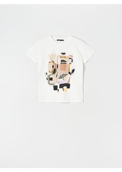 Sinsay - Koszulka z nadrukiem - kremowy ze sklepu Sinsay w kategorii Bluzki damskie - zdjęcie 171015633