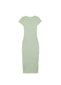 Cropp - Zielona sukienka maxi - zielony ze sklepu Cropp w kategorii Sukienki - zdjęcie 171016743