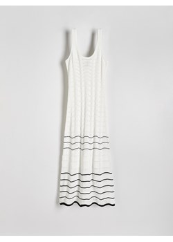 Reserved - Dzianinowa sukienka maxi - biały ze sklepu Reserved w kategorii Sukienki - zdjęcie 171016942