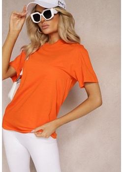Pomarańczowa Bawełniana Koszulka z Krótkim Rękawem Anemila ze sklepu Renee odzież w kategorii Bluzki damskie - zdjęcie 171018063