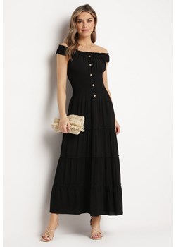Czarna Letnia Sukienka Bawełniana o Kroju Hiszpanki Everlene ze sklepu Born2be Odzież w kategorii Sukienki - zdjęcie 171018290
