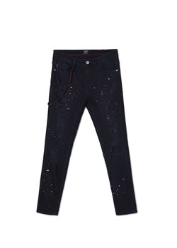 Cropp - Czarne jeansy skinny z rozdarciami - czarny ze sklepu Cropp w kategorii Jeansy męskie - zdjęcie 171018671