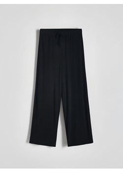 Reserved - Spodnie z szerokimi nogawkami - czarny ze sklepu Reserved w kategorii Spodnie damskie - zdjęcie 171019341