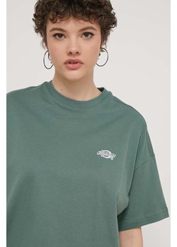 Dickies t-shirt bawełniany kolor zielony ze sklepu ANSWEAR.com w kategorii Bluzki damskie - zdjęcie 171019730