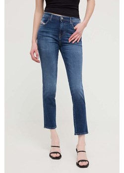 Diesel jeansy 2015 BABHILA damskie kolor granatowy A03604.09H63 ze sklepu ANSWEAR.com w kategorii Jeansy damskie - zdjęcie 171019960