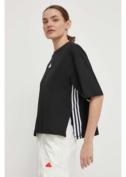 adidas t-shirt bawełniany damski kolor czarny IN1818 ze sklepu ANSWEAR.com w kategorii Bluzki damskie - zdjęcie 171020014