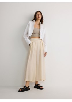 Reserved - Spodnie culotte z wiskozy - złamana biel ze sklepu Reserved w kategorii Spodnie damskie - zdjęcie 171022933