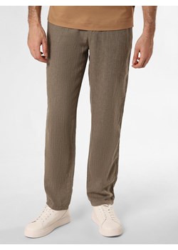 Lindbergh Spodnie z zawartością lnu Mężczyźni Bawełna khaki jednolity ze sklepu vangraaf w kategorii Spodnie męskie - zdjęcie 171023401