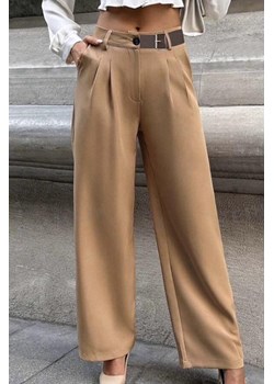 Spodnie DRAFIOLDA BEIGE ze sklepu Ivet Shop w kategorii Spodnie damskie - zdjęcie 171023534