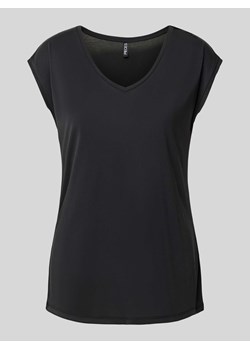 T-shirt z dekoltem w serek model ‘KAMALA’ ze sklepu Peek&Cloppenburg  w kategorii Bluzki damskie - zdjęcie 171024490