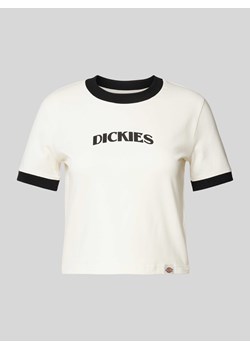 T-shirt krótki z nadrukiem z logo ze sklepu Peek&Cloppenburg  w kategorii Bluzki damskie - zdjęcie 171024501