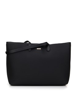 Torebka shopperka z lamówką z ekoskóry duża czarna ze sklepu WITTCHEN w kategorii Torby Shopper bag - zdjęcie 171026011