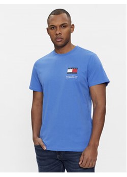 Tommy Jeans T-Shirt Essential Flag DM0DM18263 Niebieski Slim Fit ze sklepu MODIVO w kategorii T-shirty męskie - zdjęcie 171027224