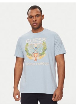 Guess T-Shirt M4GI60 K9RM1 Niebieski Regular Fit ze sklepu MODIVO w kategorii T-shirty męskie - zdjęcie 171027372