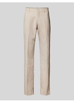 Spodnie do garnituru z mieszanki lnu model ‘Pure’ ze sklepu Peek&Cloppenburg  w kategorii Spodnie męskie - zdjęcie 171032072