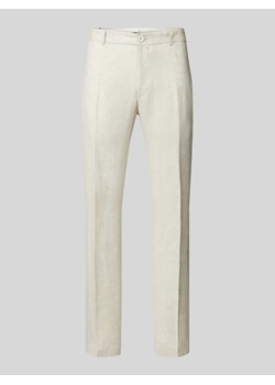 Spodnie do garnituru o kroju slim fit z fakturowanym wzorem model ‘Hank’ ze sklepu Peek&Cloppenburg  w kategorii Spodnie męskie - zdjęcie 171032362