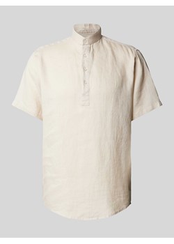 Koszula casualowa o kroju tailored fit z lnu model ‘HOBART’ ze sklepu Peek&Cloppenburg  w kategorii Koszule męskie - zdjęcie 171032632