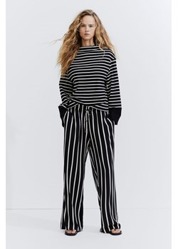 H & M - Szerokie spodnie bez zapięcia - Czarny ze sklepu H&M w kategorii Spodnie damskie - zdjęcie 171032913
