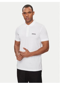 Boss Polo Paule 50512789 Biały Slim Fit ze sklepu MODIVO w kategorii T-shirty męskie - zdjęcie 171035794