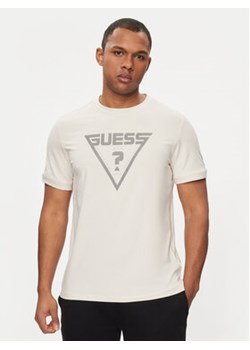 Guess T-Shirt Queencie Z4GI09 J1314 Beżowy Slim Fit ze sklepu MODIVO w kategorii T-shirty męskie - zdjęcie 171036310