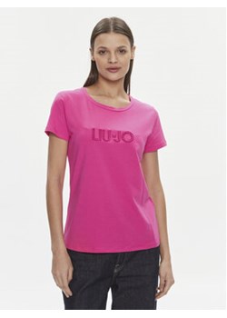 Liu Jo T-Shirt TA4136 JS003 Różowy Regular Fit ze sklepu MODIVO w kategorii Bluzki damskie - zdjęcie 171036452