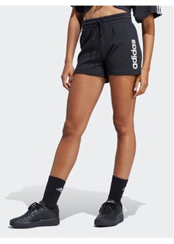 adidas Szorty sportowe Essentials Linear French Terry Shorts IC4442 Czarny Slim Fit ze sklepu MODIVO w kategorii Szorty - zdjęcie 171036894