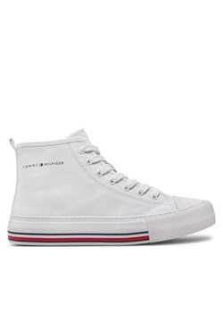 Tommy Hilfiger Trampki High Top Lace-Up Sneaker T3A9-33188-1687 S Biały ze sklepu MODIVO w kategorii Trampki dziecięce - zdjęcie 171038271