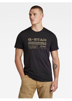G-Star Raw T-Shirt Distressed D24420-336 Czarny Slim Fit ze sklepu MODIVO w kategorii T-shirty męskie - zdjęcie 171039403
