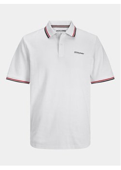 Jack&Jones Polo Campa 12250736 Biały Standard Fit ze sklepu MODIVO w kategorii T-shirty męskie - zdjęcie 171041313