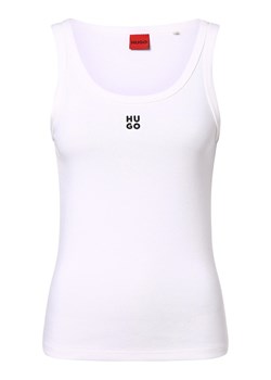 HUGO Top damski - Datamia Kobiety biały jednolity ze sklepu vangraaf w kategorii Bluzki damskie - zdjęcie 171042490