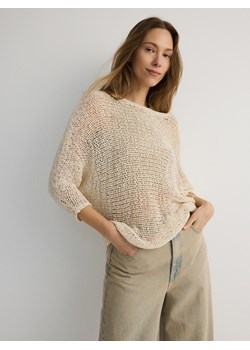Reserved - Sweter o luźnym splocie - kremowy ze sklepu Reserved w kategorii Swetry damskie - zdjęcie 171046094
