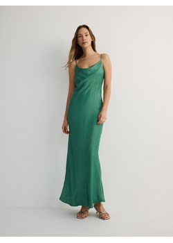Reserved - Sukienka maxi z wiskozy - zielony ze sklepu Reserved w kategorii Sukienki - zdjęcie 171046323