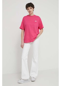 Dickies t-shirt bawełniany kolor różowy ze sklepu ANSWEAR.com w kategorii Bluzki damskie - zdjęcie 171046620