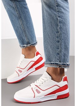 Biało-Czerwone Sneakersy Sznurowane z Ekoskóry Fondil ze sklepu renee.pl w kategorii Buty sportowe damskie - zdjęcie 171053482