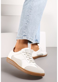 Biało-Szare Sneakersy z Ozdobnymi Przeszyciami przed Kostkę Redala ze sklepu renee.pl w kategorii Buty sportowe damskie - zdjęcie 171097690