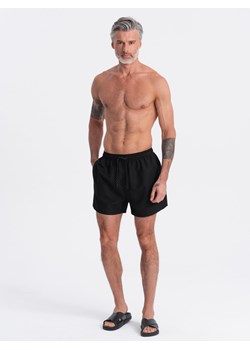 Szorty męskie kąpielówki - czarne V25 OM-SRBS-0125 ze sklepu ombre w kategorii Kąpielówki - zdjęcie 171147760