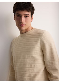 Reserved - Bawełniany sweter w paski - złamana biel ze sklepu Reserved w kategorii Swetry męskie - zdjęcie 171148583