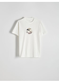 Reserved - T-shirt regular z nadrukiem - złamana biel ze sklepu Reserved w kategorii T-shirty męskie - zdjęcie 171148810