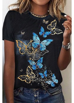 T-shirt LERTEDA BLACK ze sklepu Ivet Shop w kategorii Bluzki damskie - zdjęcie 171149242