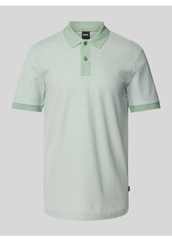 Koszulka polo o kroju slim fit z fakturowanym wzorem model ‘Phillipson’ ze sklepu Peek&Cloppenburg  w kategorii T-shirty męskie - zdjęcie 171149451
