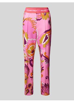Spodnie materiałowe z wzorem na całej powierzchni ze sklepu Peek&Cloppenburg  w kategorii Spodnie damskie - zdjęcie 171149471